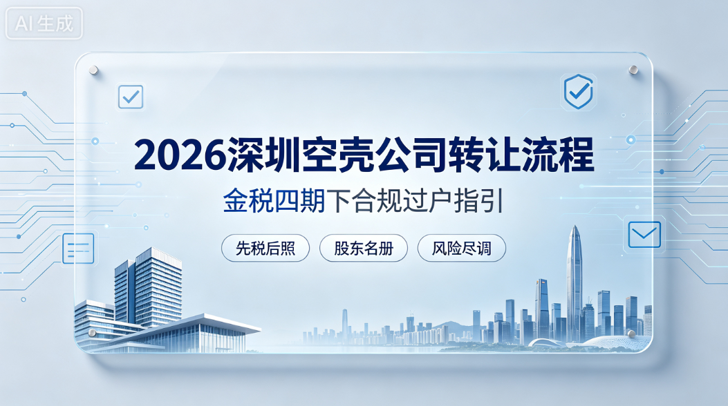 深圳收购空壳公司代办全流程指南：2026年最新实操细则与风险预警